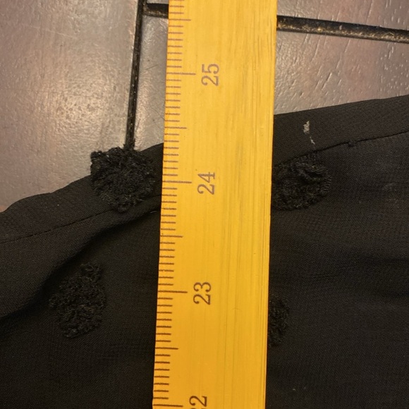 Black Swiss Dot Babydoll Blouse – Size Large 🖤 - Picture 6 of 12